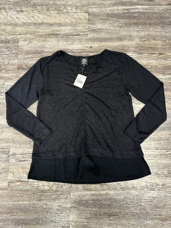 Top Long Sleeve By Bobeau In Black, Size: Sp Refined Men's Velvet