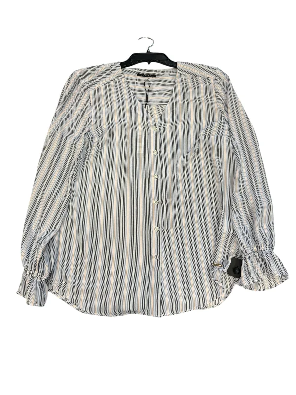 Top Long Sleeve By Tahari By Arthur Levine In Blue, Size: M Practical Men's Multi