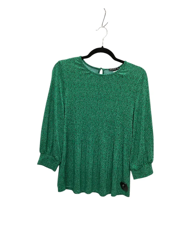 Top Long Sleeve By Adrianna Papell In Green, Size: M Dynamic Men's Glow
