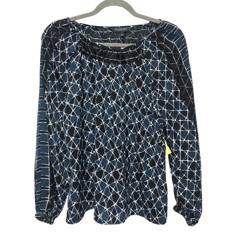 Top Long Sleeve By Liverpool In Blue, Size: S Earthy Men's Sustainable 