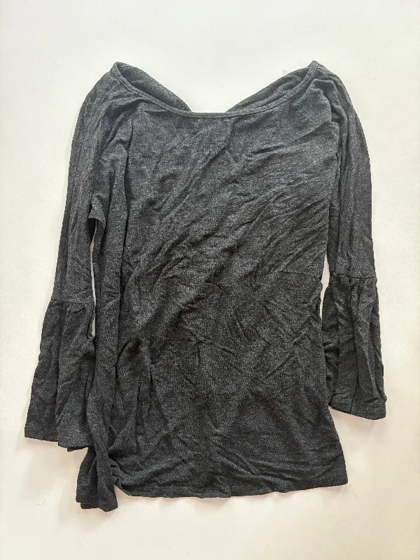 Top Long Sleeve By Lc Lauren Conrad In Grey, Size: Xs Trendy Men's Oversized