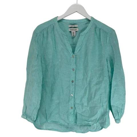 Top Long Sleeve Basic By Rachel Zoe In Blue, Size: S Polished Men's Satin