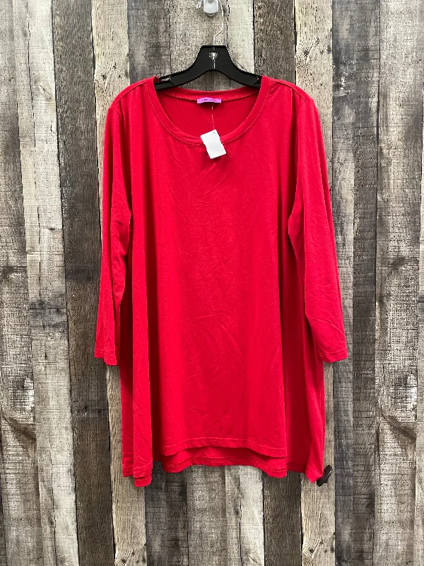 Top Long Sleeve By Cme In Red, Size: Xxxl Refined Men's Velvet