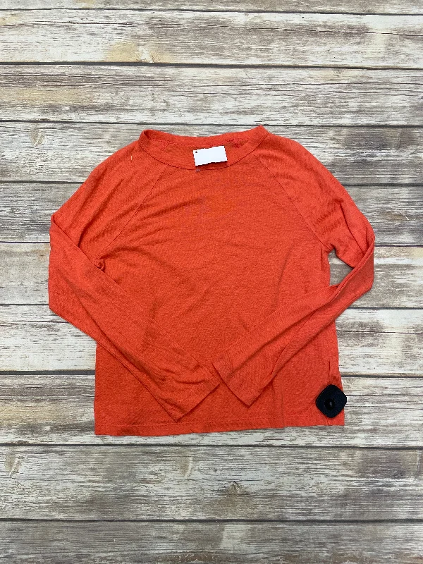 Top Long Sleeve Basic By A New Day In Orange, Size: Xs Youthful Men's Pop