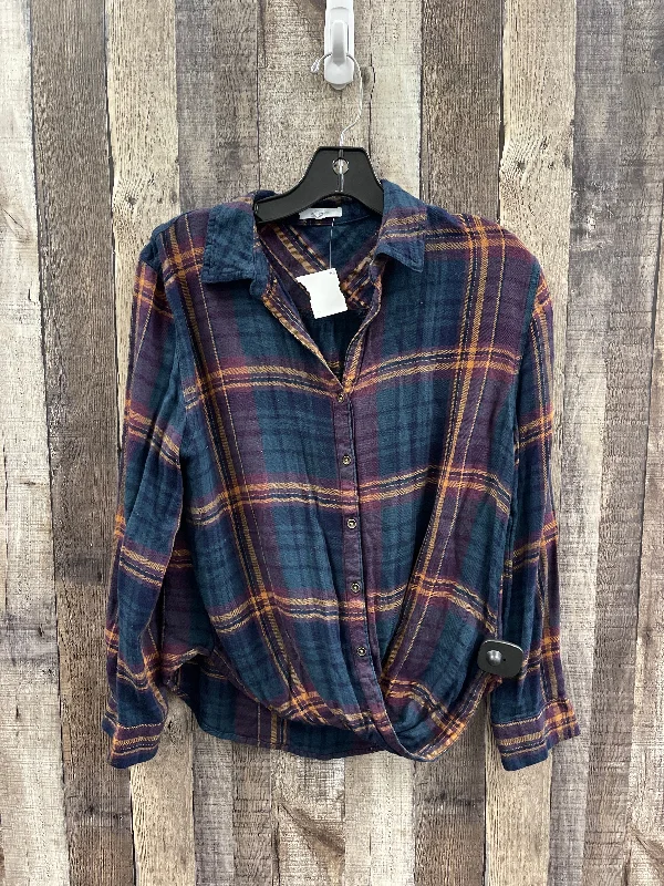 Top Long Sleeve By Maurices In Plaid Pattern, Size: Xs Refined Men's Hand