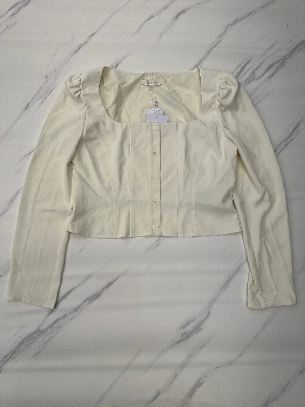 Top Long Sleeve By Wayf In Cream, Size: L Sporty Men's Athleisure 