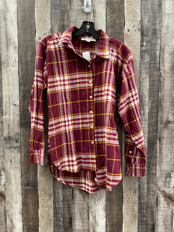 Top Long Sleeve By Sonoma In Plaid Pattern, Size: Xs Elegant Men's Cashmere