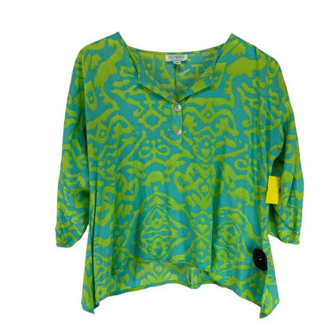 Top Long Sleeve By Escapada Living In Blue & Green, Size: S Athletic Men's Compression