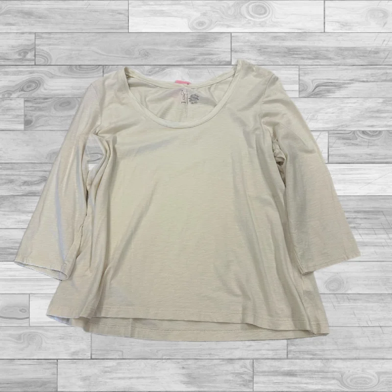 Top 3/4 Sleeve Basic By Joie In Cream, Size: Xl Sophisticated Men's 