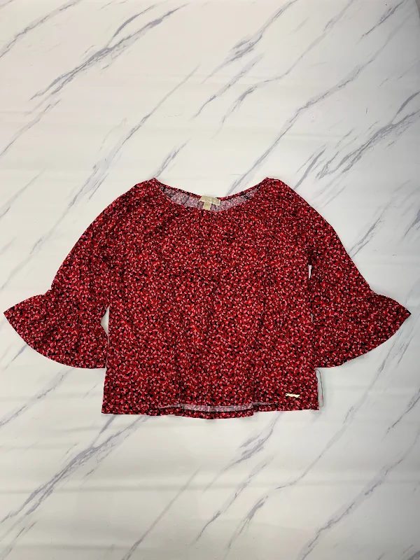 Top Long Sleeve By Michael By Michael Kors In Red, Size: Xl Streetwear Style