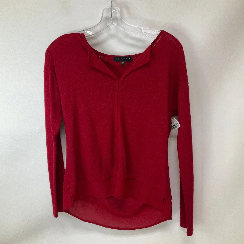 Top Long Sleeve By Sanctuary In Red, Size: S Hip Men's Retro