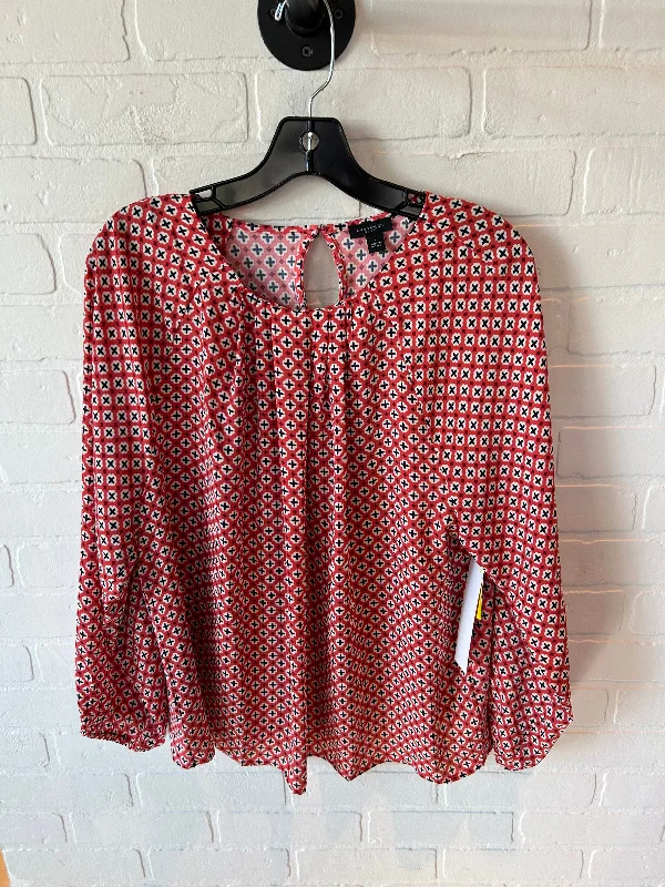Top Long Sleeve By Ann Taylor In Red, Size: L Earthy Men's Sustainable 