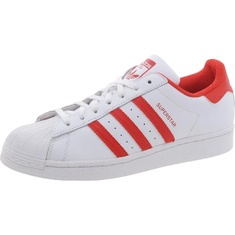 Adidas Mens SUPERSTAR Leather Lace up Casual And Fashion Sneakers