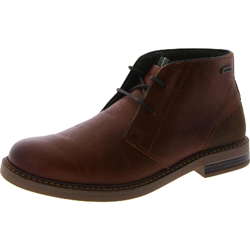 Barbour Mens REDHEAD Faux Leather Round toe Chukka Boots