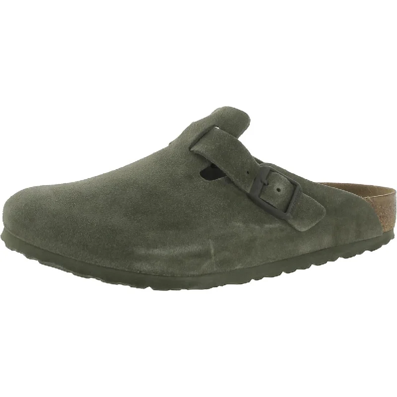 Birkenstock Mens Boston Suede Slip On Shoes