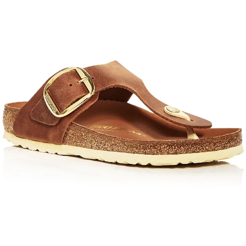 Birkenstock Womens Gizeh Big Buckle Leather Slip On Thong Sandals