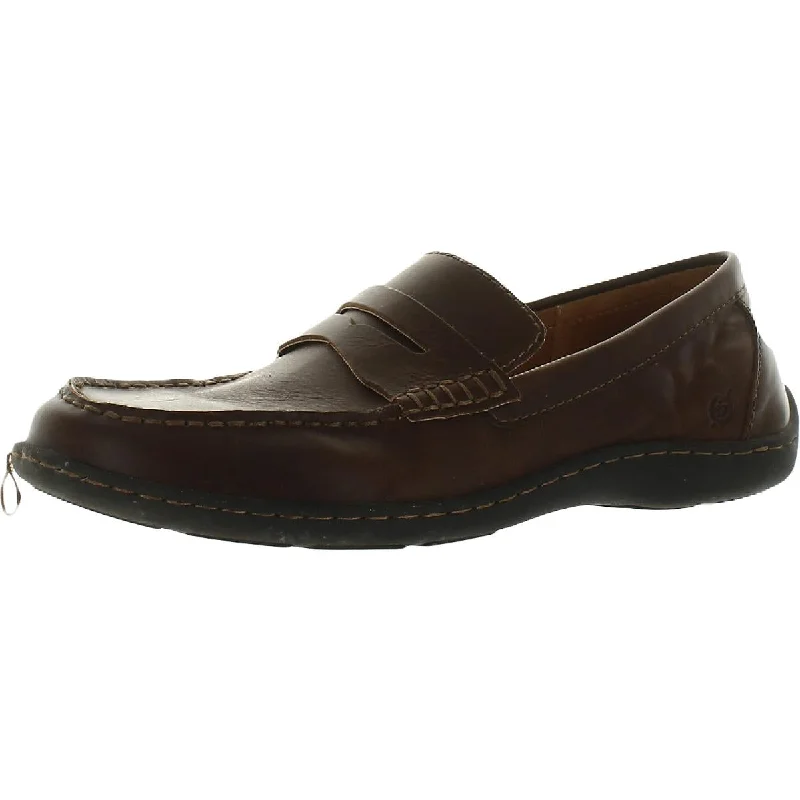 Born Mens Simon III Leather Slip-On Loafers