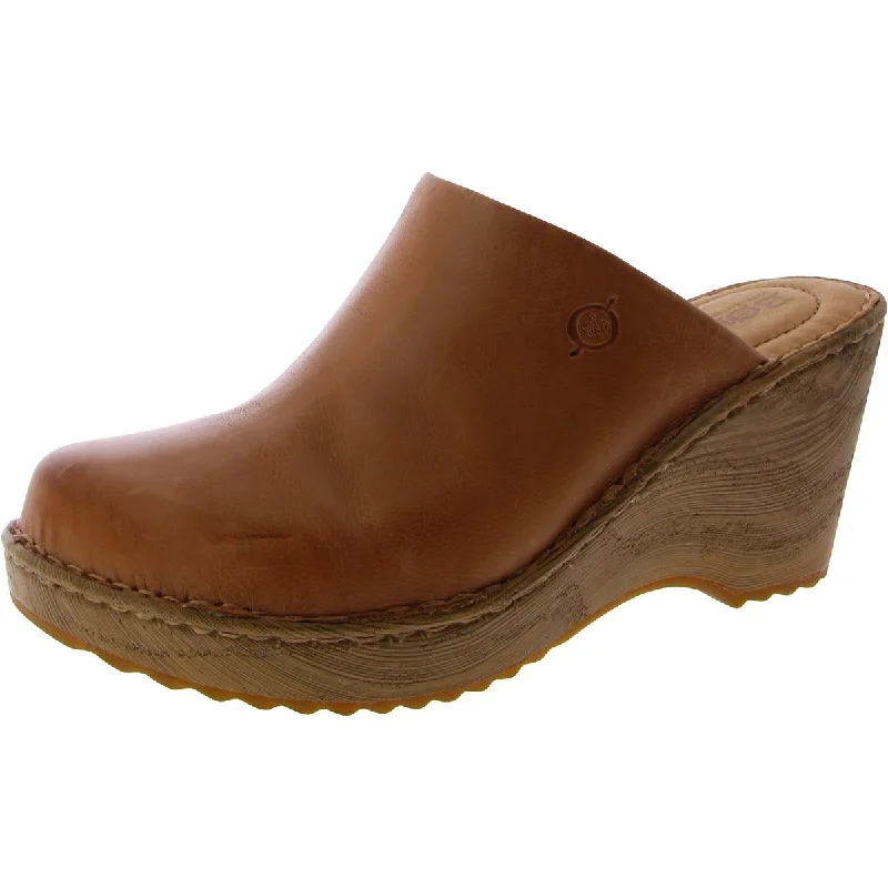 Born Womens KHELL 21 Leather Round toe Clogs