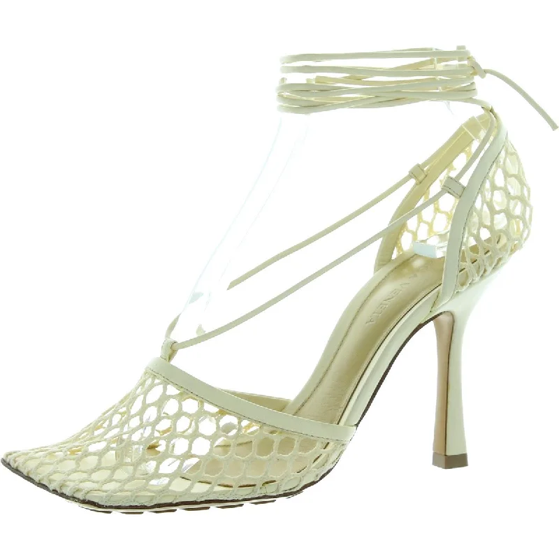 Bottega Veneta Womens Leather Mesh Pumps