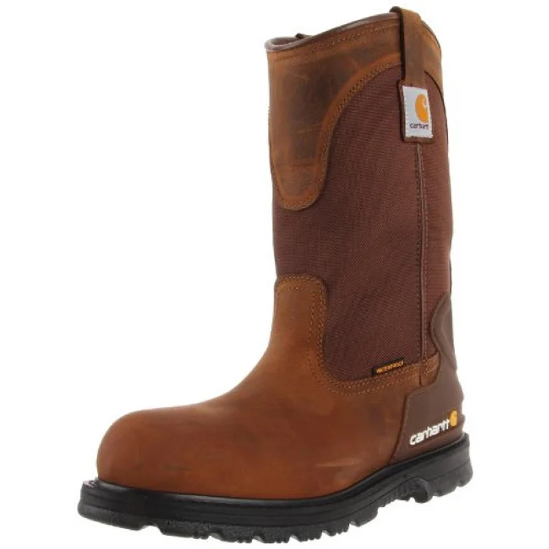 Carhartt Mens 11" Leather Steel Toe Wellington Boots