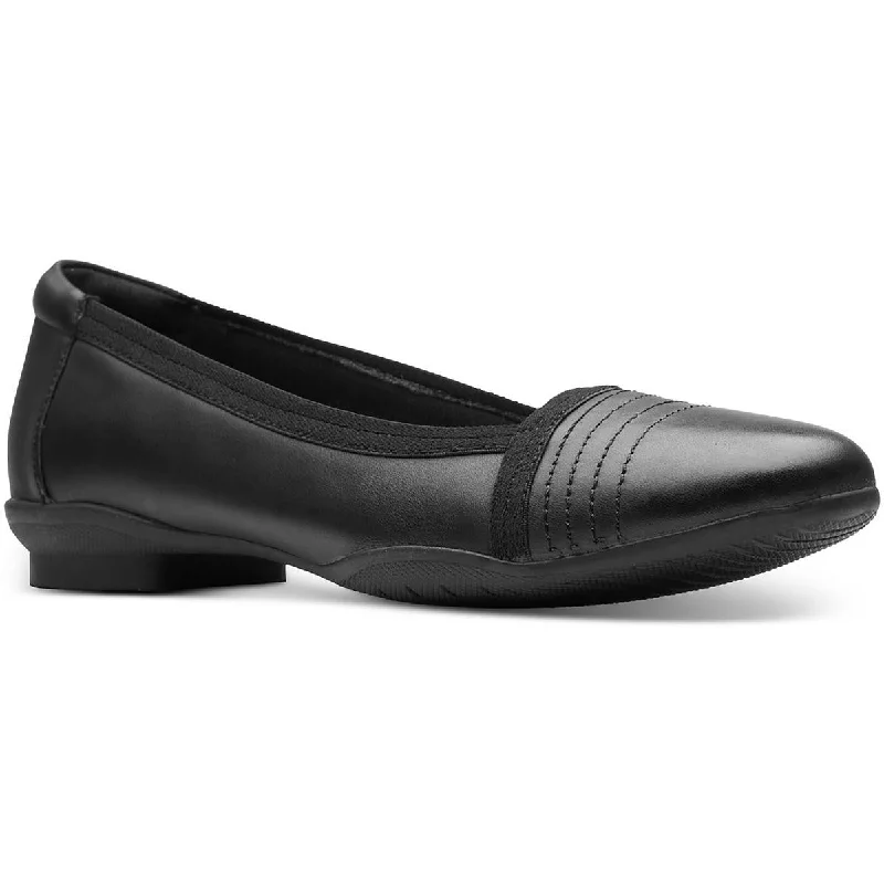 Clarks Womens SARA ERIN Leather Ballet Flats