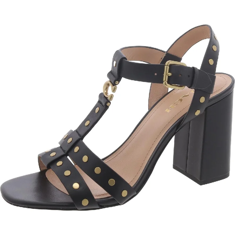 Coach Womens Leather Ankle Strap Heels