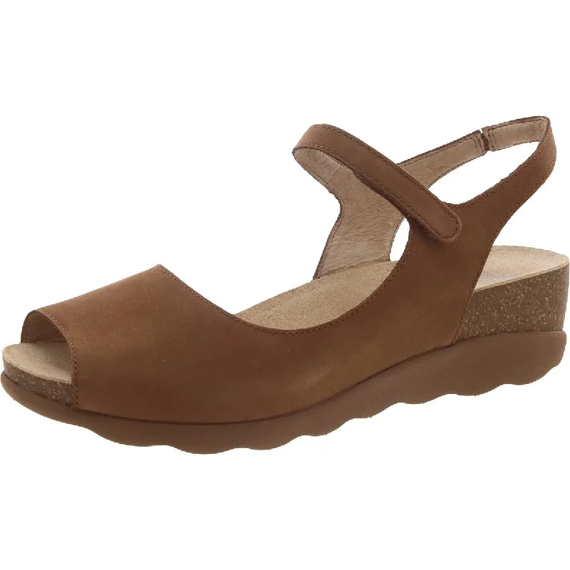 Dansko Womens Leather Wedge Sandals