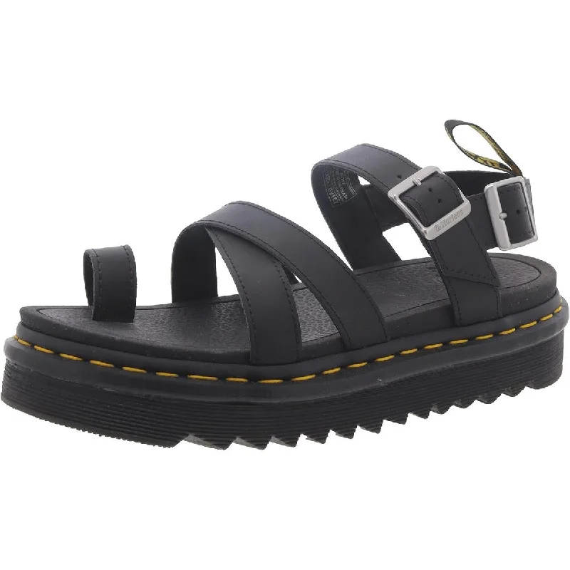 Dr. Martens Womens AVRY Faux Leather Thong Slingback Sandals