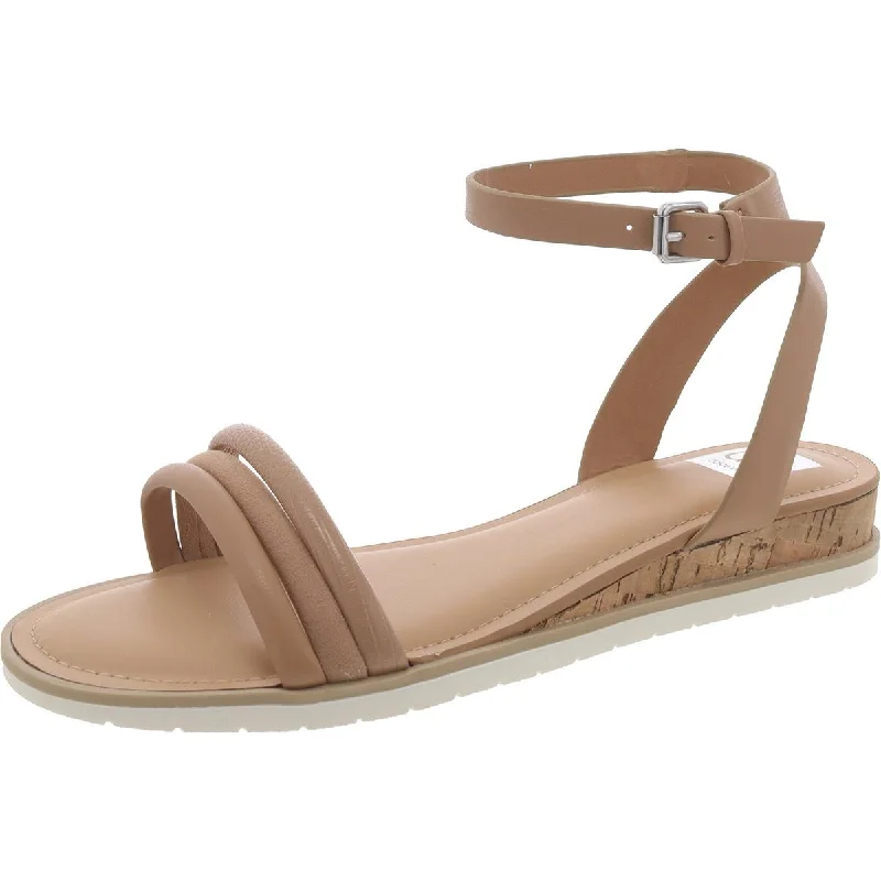 DV By Dolce Vita Womens Friday Faux Leather Buckle Slingback Sandals