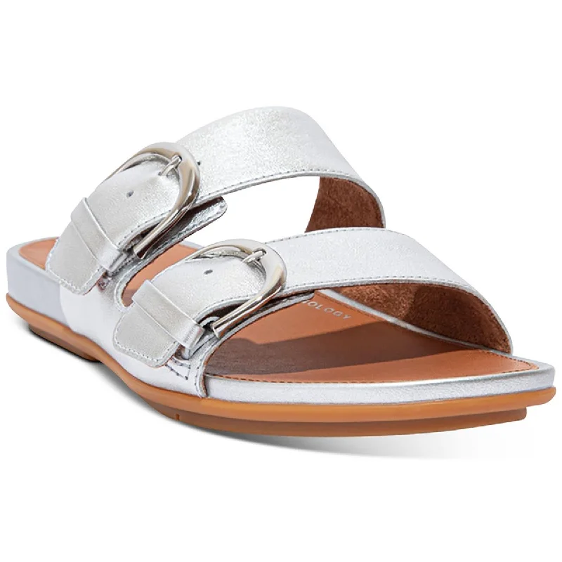 Fitflop Womens Gracie Buckle Leather Slide Sandals