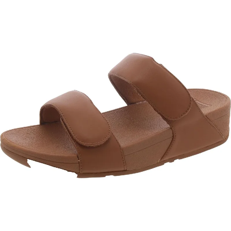 Fitflop Womens Lulu Leather Adjustable Slide Sandals