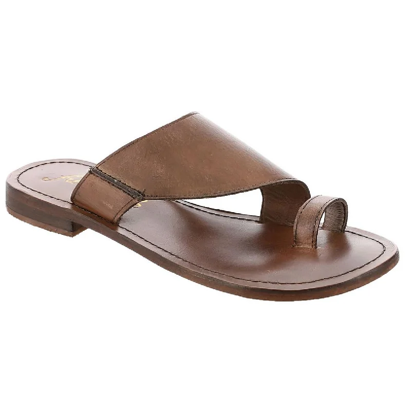 Free People Womens Sant Antoni Leather Toe Loop Slide Sandals