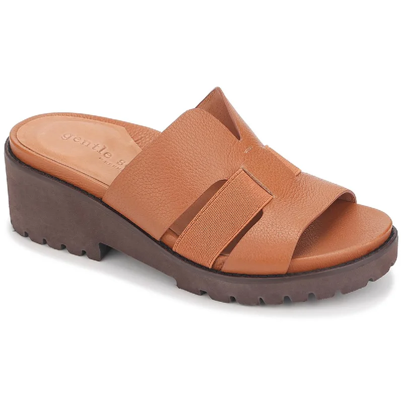 Gentle Souls Womens Slip On Strappy Mule Sandals