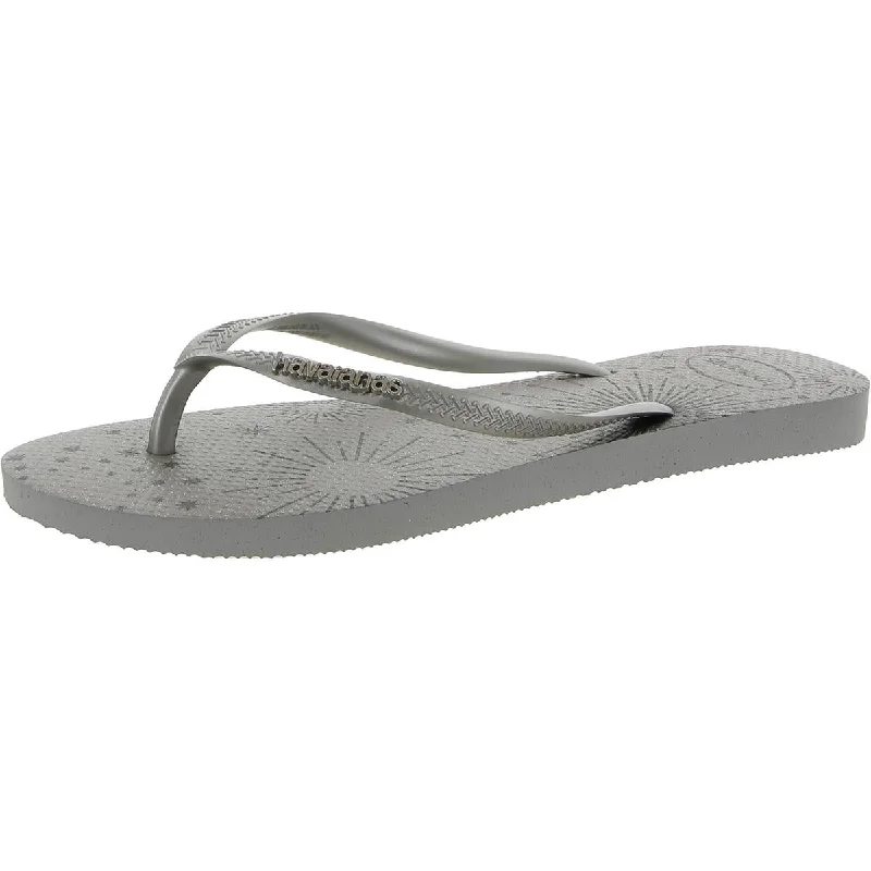 Havaianas Womens Slim Party Glitter Slip-On Flip-Flops