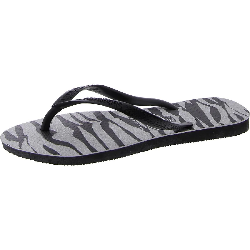 Havaianas Womens Slip On Printed Flip-Flops