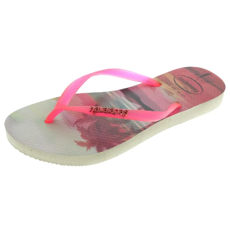 Havaianas Womens Thong Slip On Flip-Flops