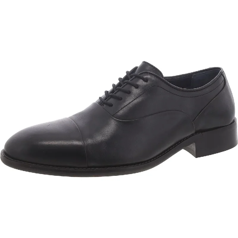 Johnston & Murphy Mens Stockton Leather Cap Toe Oxfords