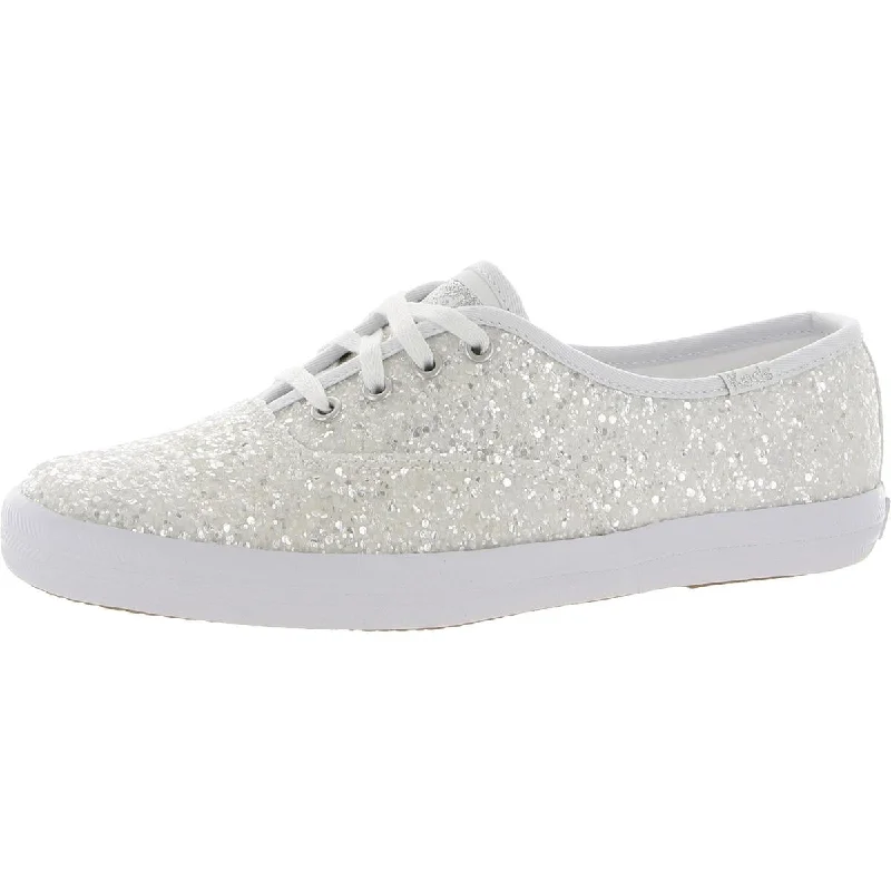 Keds Womens Champion Glitter Lace Up Casual and Fashion Sneakers