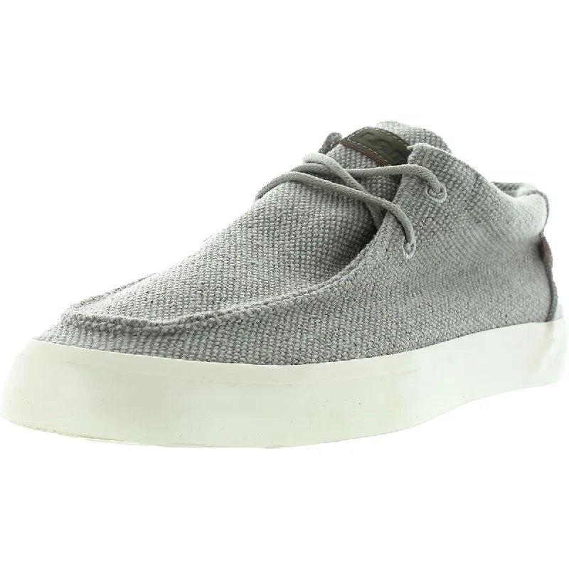 Lamo Mens Tate Canvas Lace-Up Slip-On Sneakers