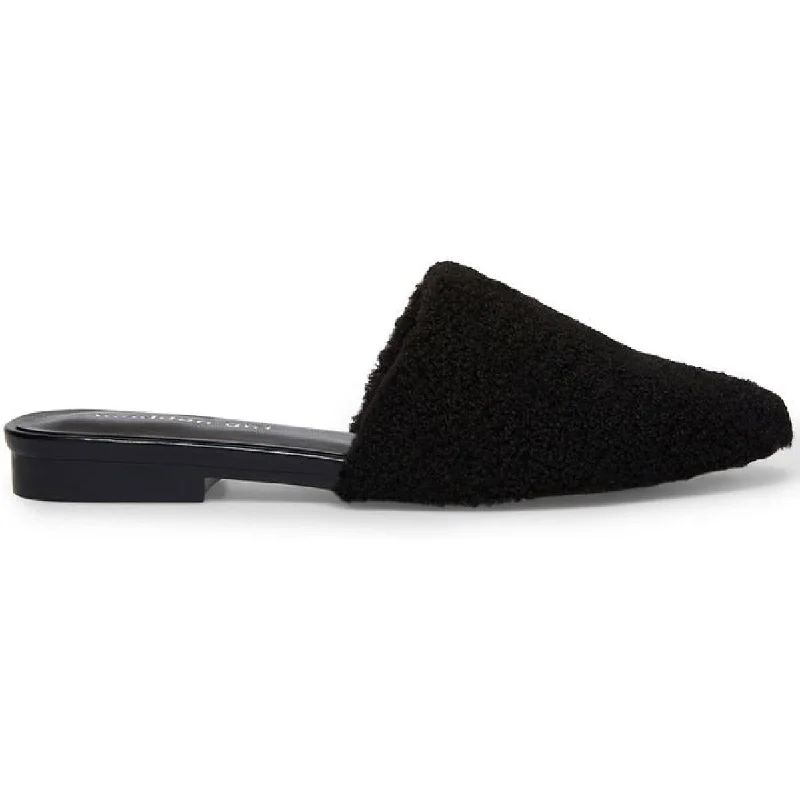 Madden Girl Womens Tania   Plush Slip On Mules