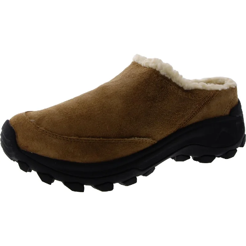 Merrell Womens Winter Slide Faux Suede Shearling Lined Slip-On Sneakers