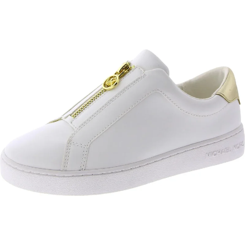 MICHAEL Michael Kors Womens Faux Leather Laceless Casual And Fashion Sneakers