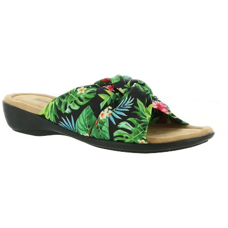 Minnetonka Womens Sarong  Slip On Open Toe Slide Sandals