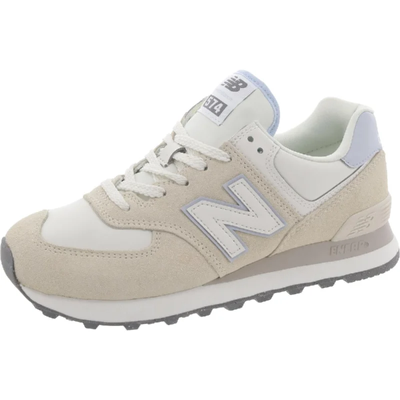 New Balance Womens 574 Faux Suede Lifestyle Casual And Fashion Sneakers