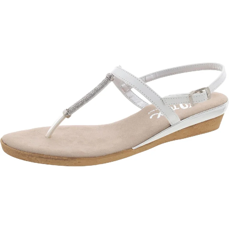 Onex Womens Leather Slingback Thong Sandals