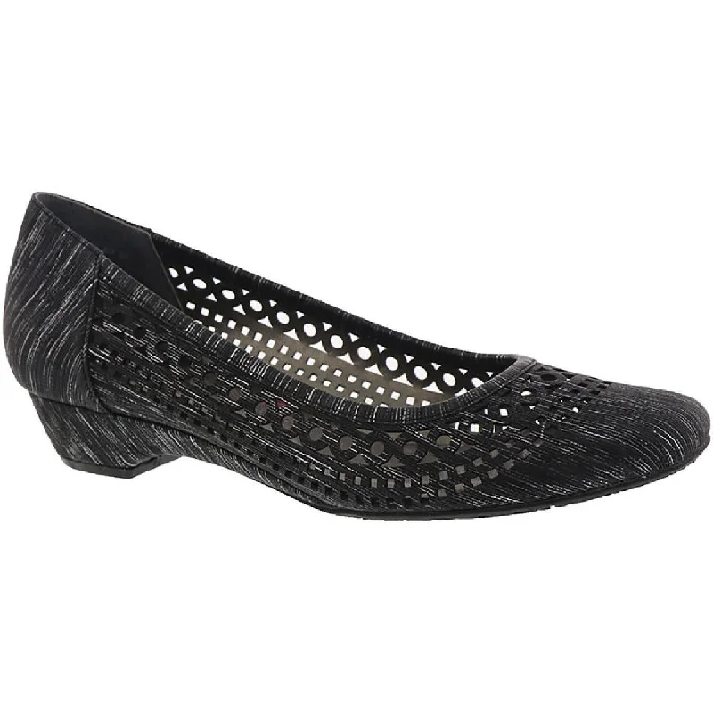 Ros Hommerson Womens Tina Slip On Perforated Ballet Flats