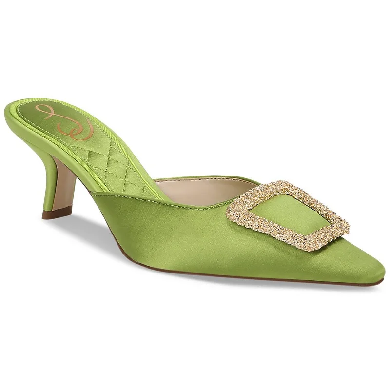 Sam Edelman Womens Brit Satin Embellished Mules