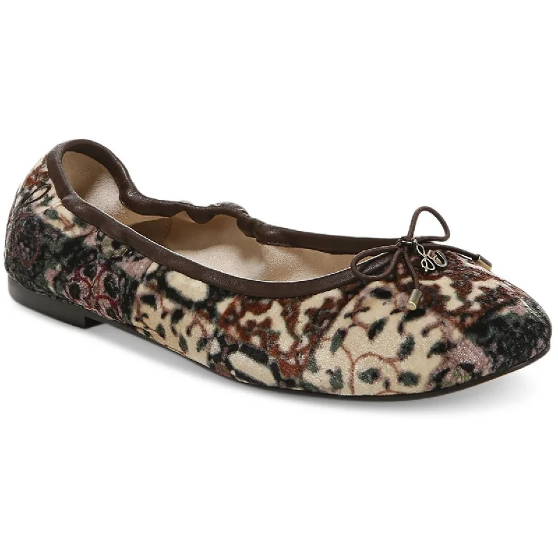 Sam Edelman Womens Felicia Patent Leather Bow Ballet Flats