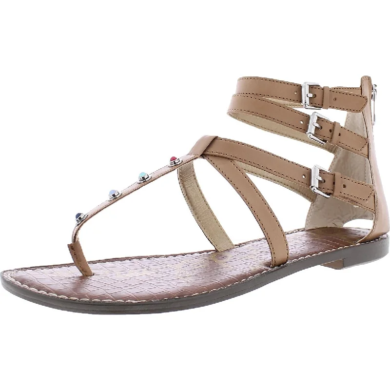 Sam Edelman Womens Genevive Leather Studded Strappy Sandals