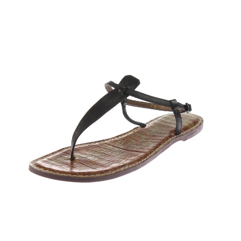 Sam Edelman Womens Gigi Metallic Snake Print Thong Sandals